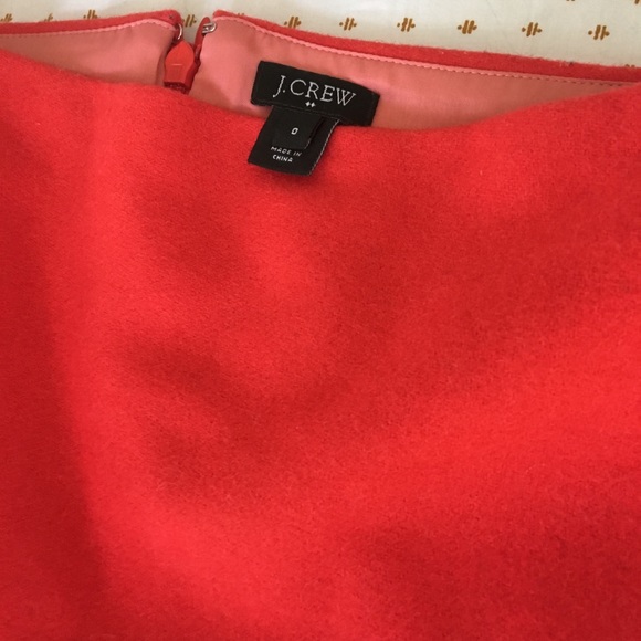 J. Crew • Coral Wool Mini Skirt - Picture 5 of 11